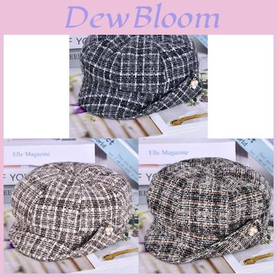 Octagonal Hat With Detachable Short Wavy Wig For Middleaged Women In Spring And Fall Seasons