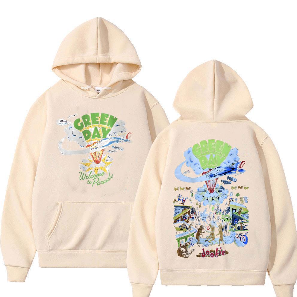 Rare Punk Band Green Day Dookie Hoodie Men Classic Gothic Vintage Rock Sweatshirt Men's Hip Hop Oversized Hoodies 90s Streetwear