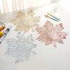 1PCS Maple Leaf Coasters PVC Placemat Waterproof Heat-resistant Dish Mat Pad Skid Insulation Hot Pads Kitchen Items Accessories