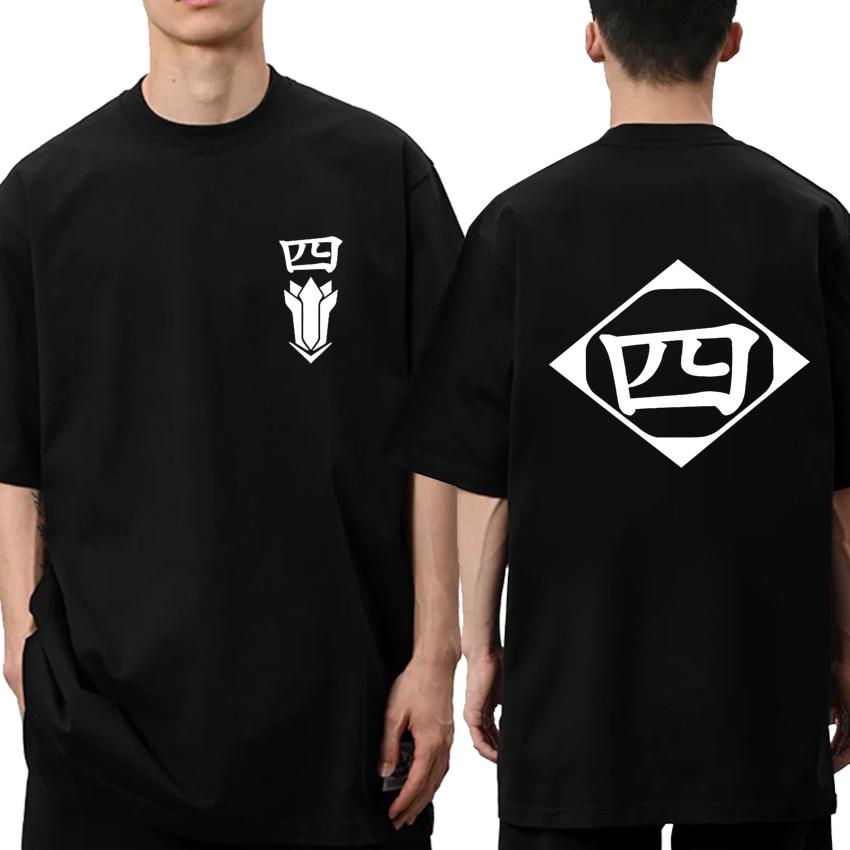 2025 Hot Sale Anime Cotton Harajuku T Shirt Men Women Bleach Cosplay Short Sleeve T-shirts Unisex Zaraki Kenpachi Cotton Tops