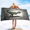 Dinosaur Beach Towel Jurassic World Animal Bath Towel Quick Dry Absorbent Soft Beach Blanket Travel Sport Spa Swim Pool Towels