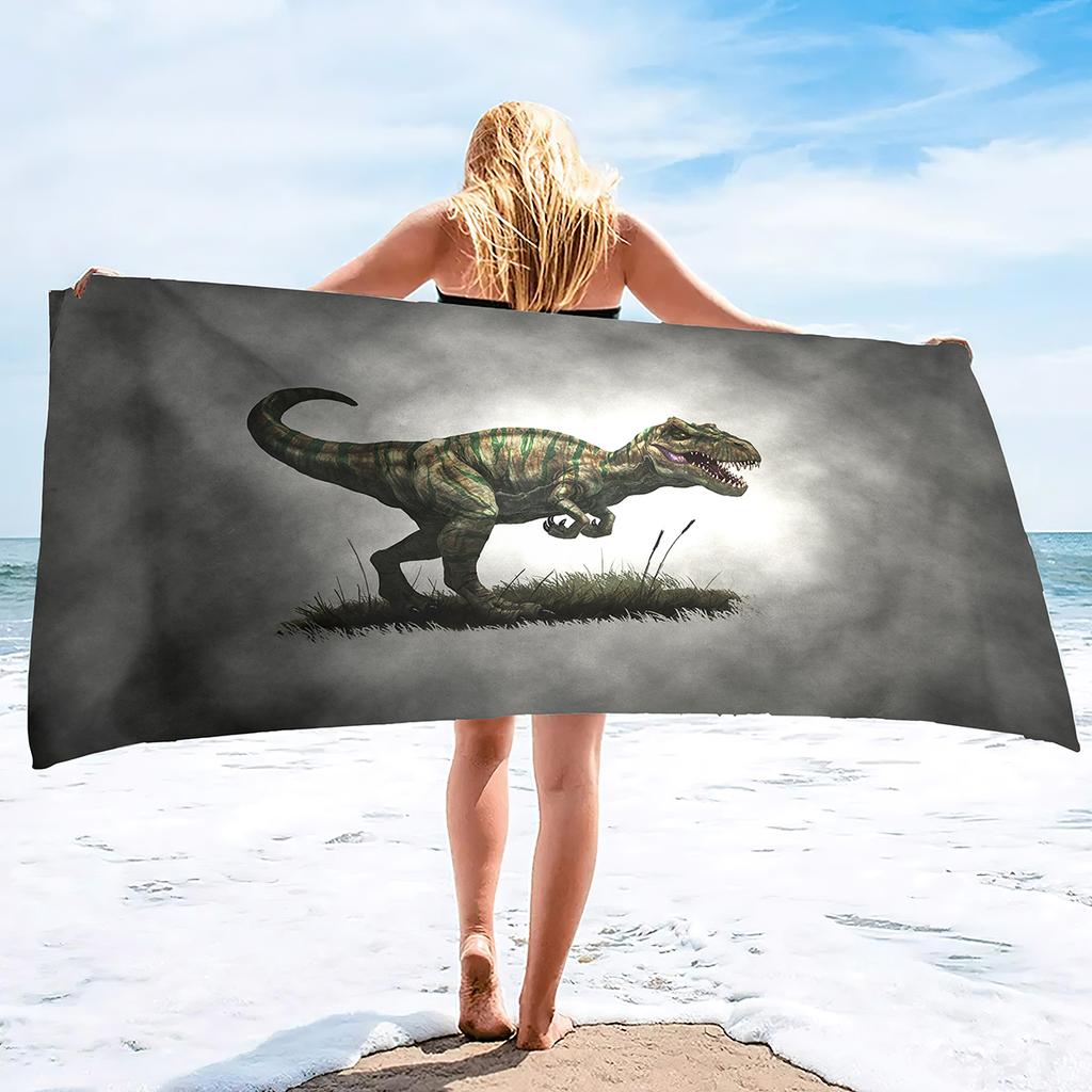 Dinosaur Beach Towel Jurassic World Animal Bath Towel Quick Dry Absorbent Soft Beach Blanket Travel Sport Spa Swim Pool Towels