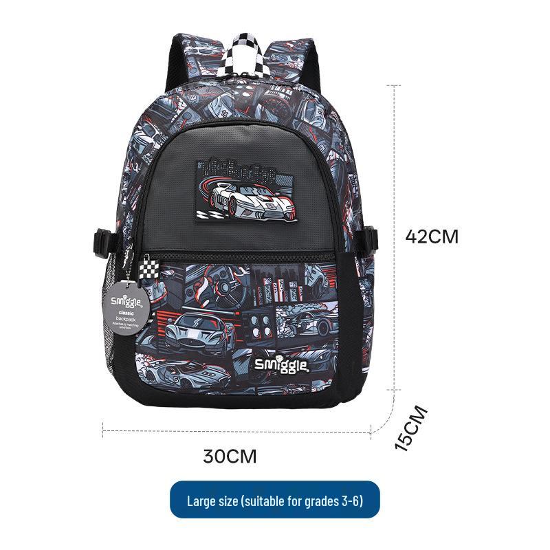 

Smiggle Sports Car Backpack for Grades 3-6: Large, Multi-functional, Decompression Design