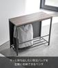 Yamazaki 5671 Entrance Bench with Storage Black Approx. W60XD25XH45cm Tower Tower Entrance Rack Storage