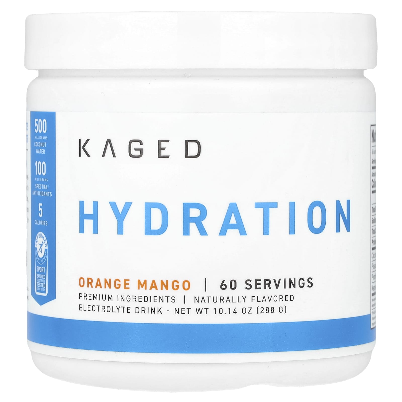 

Kaged, Hydrated, Orange Mango, 10.14 oz (288 g)