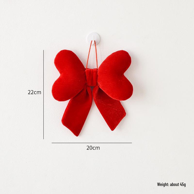 NUCHI Valentine s Red Bow Pendant for Couples - Party Decor Gift