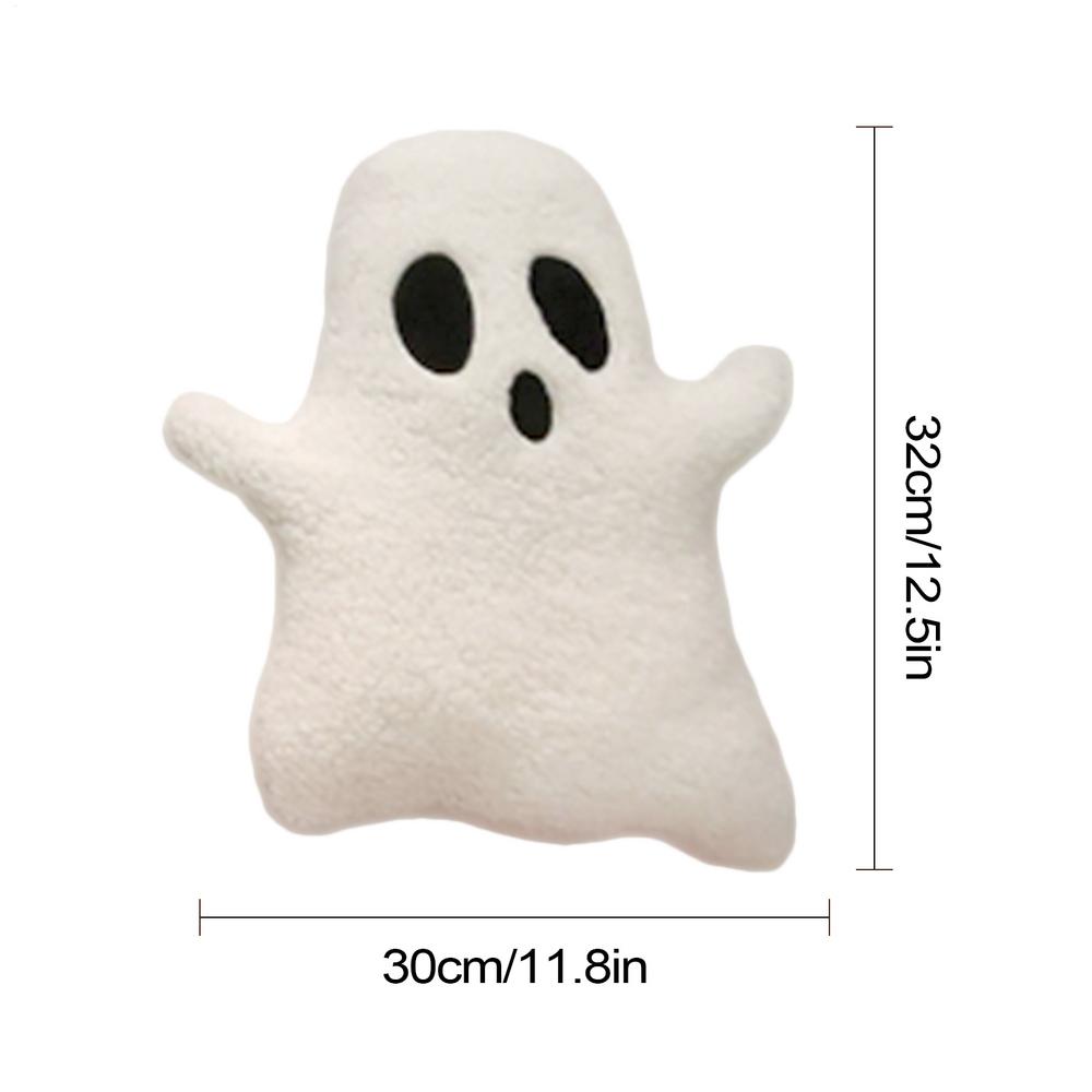 Ghost Plush White Ghost Halloween Pillow Ghost Funny Stuffed Animal Cartoon Cute Halloween Home Decorations for Bedside Sofa Car
