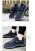 Men's Large Size Lightweight Velcro Walking Shoes - Comfortable Outdoor Travel Footwear for Middle-aged and Elderly Dads