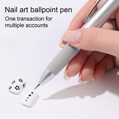 5-in-1 Nail Art Dotting Pen Professional Dotting Tools with 4 Stainless Steel Tips Nail Painting Pen for Beginners