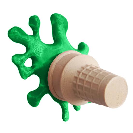 

Украшение для стен в виде тающего мороженого. Растопленное мороженое, напечатанное на 3D-принтере, для детской комнаты, столовой. зелёный