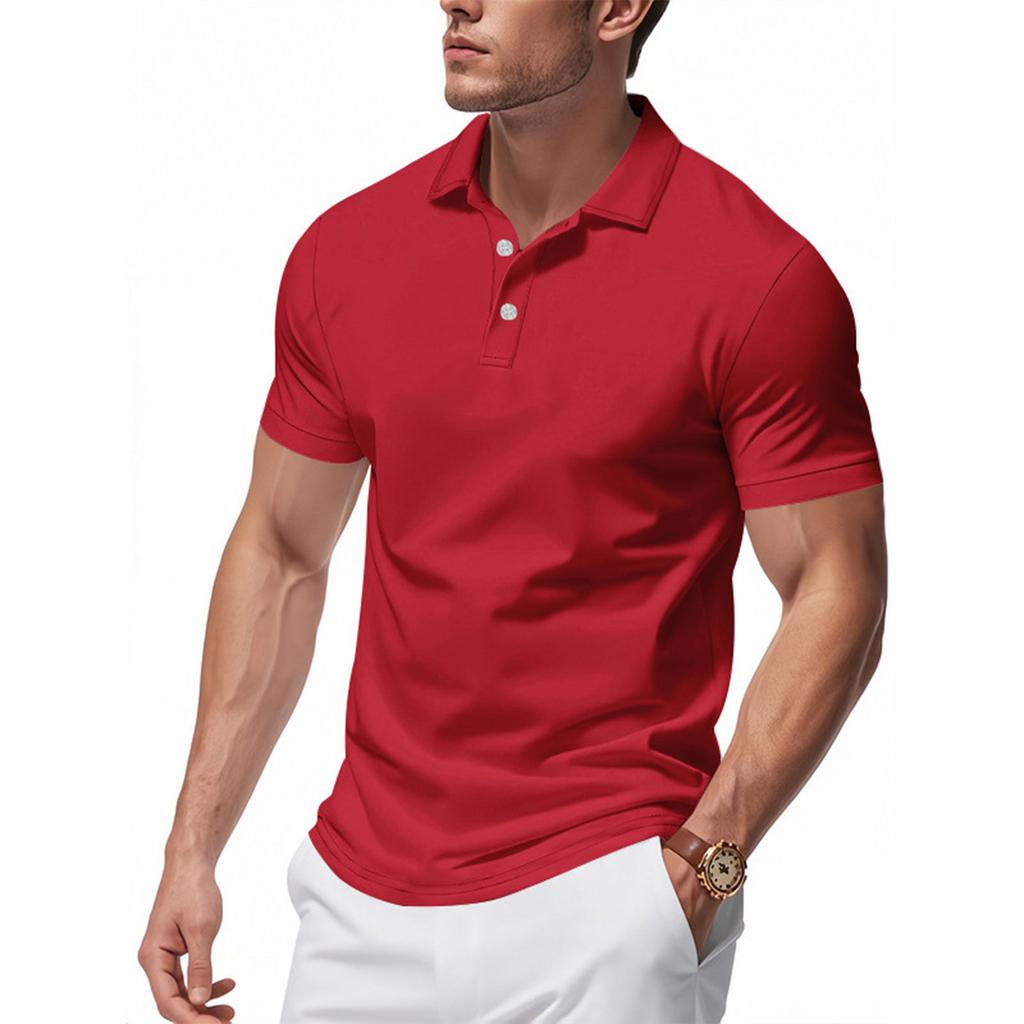 Men's Summer Leisure Culture Breathable Short Sleeved Shirt Top