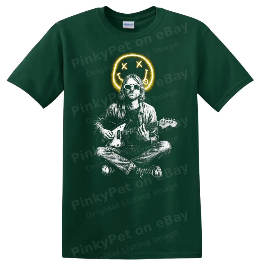 Retro Rock Guitarist T Shirt Vintage Music Legend Illustration Cool Tee