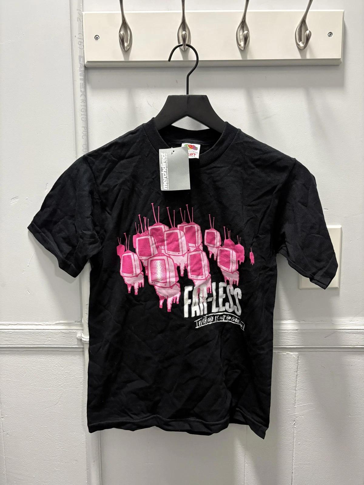 

Far-Less Shirt Youth 10/12 Black Band Tee Everyone Is Out To Get Us Graphic M