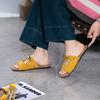 Beautiful One-word Drag Soft-soled Non-slip Beach Shoes with Skirts, Women's Outer Wear 2025 Summer New Velcro Cool Slippers