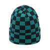 Japanese and Korean Version of Autumn and Winter Niche Trend Versatile Checkerboard Knitted Hat Small Face Versatile Internet Celebrity Wool Hat Women