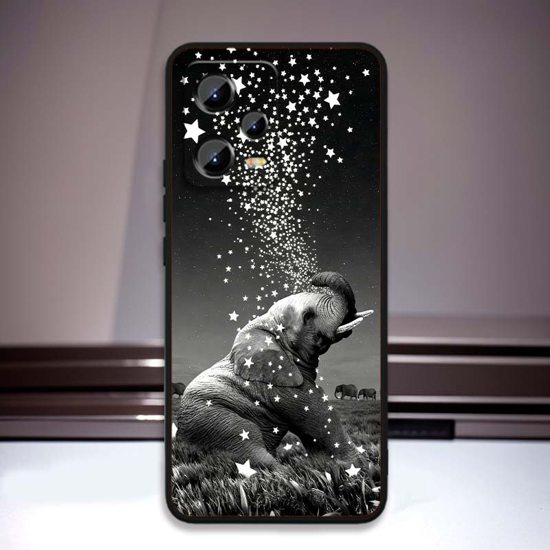 

Мультяшные Аниме Животные Чехол для Телефона Для Xiaomi Redmi Note 15 14 13 12 12S 11E 11 11S Pro Plus 4G 5G Черный Мягкий ТПУ Redmi Note 12 4G