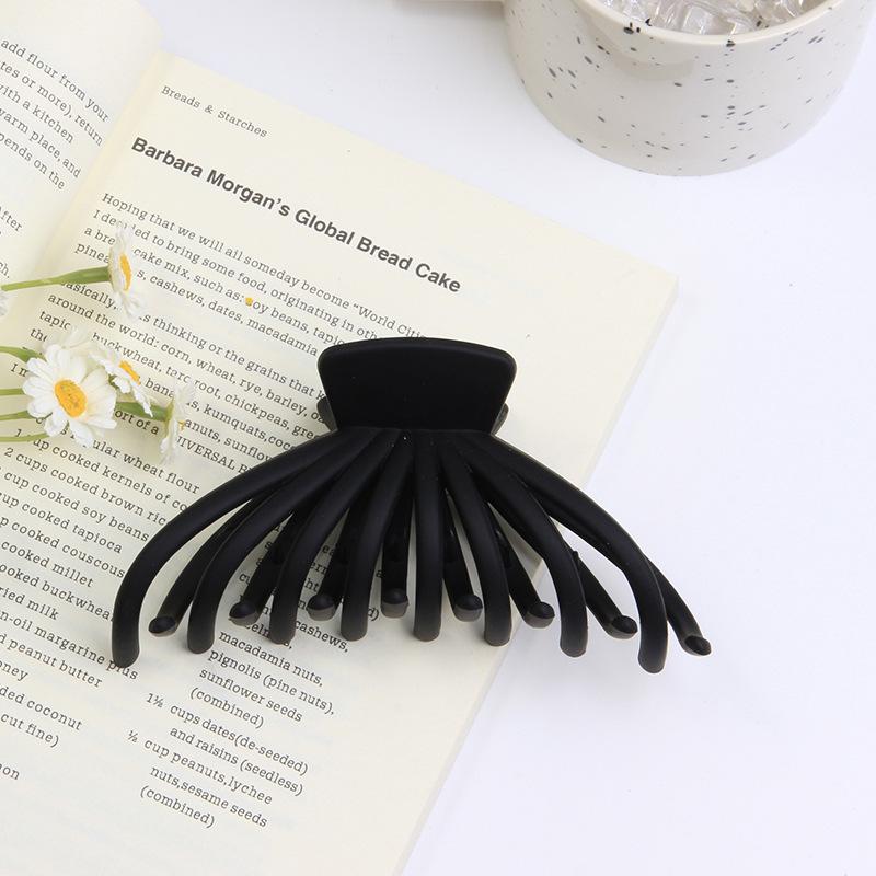 Summer Frosted Solid Color Grab Clip, Large Hair Grab, Fashionable Shower Clip