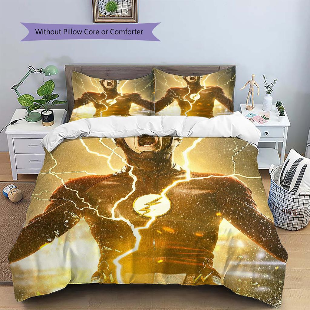 The Flash Bedding Set Duvet Cover Pillowcase No Filler, Soft Home Bedroom Decor, Perfect Gift for Fans.chl