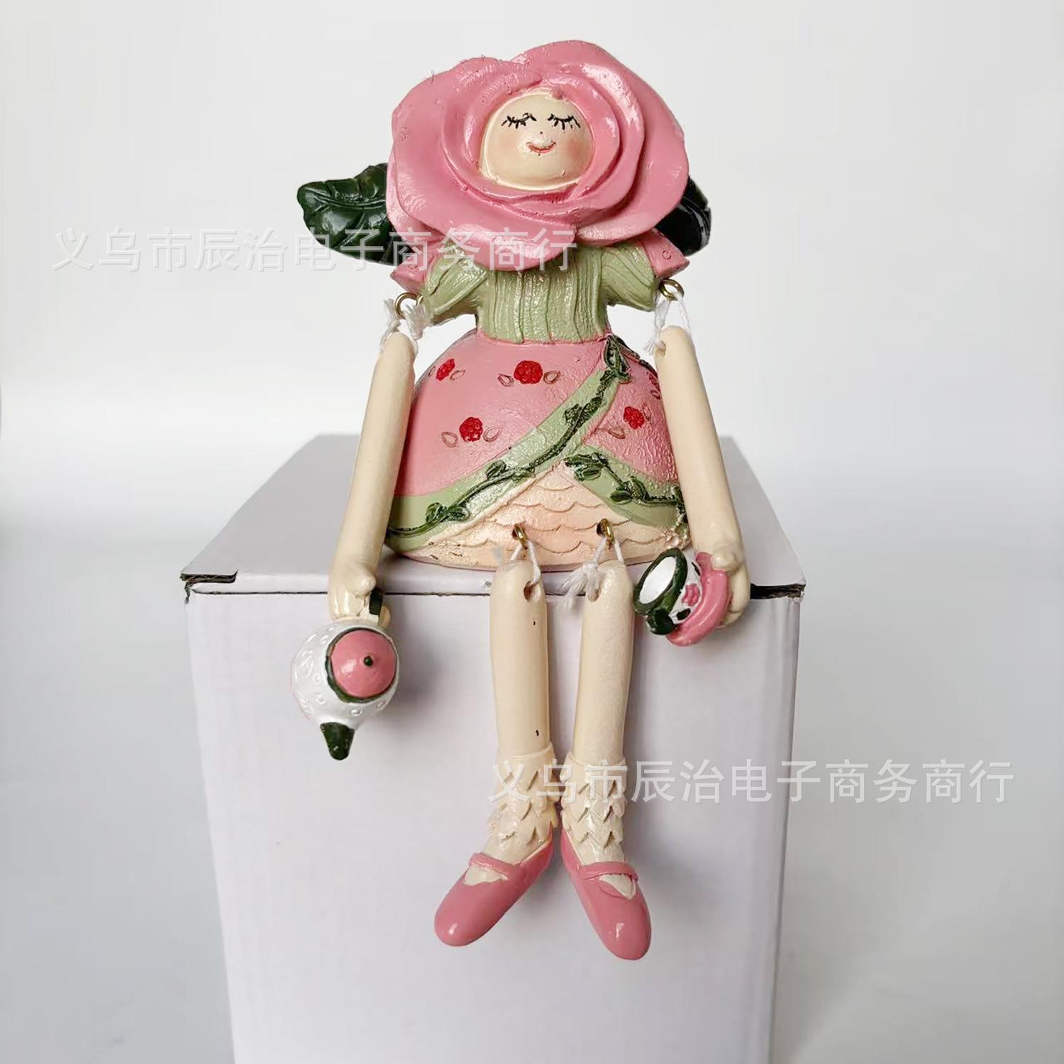 

New products, creative tea set, statue ornament, flower fairy, teacup, teapot, rose fairy ornament.