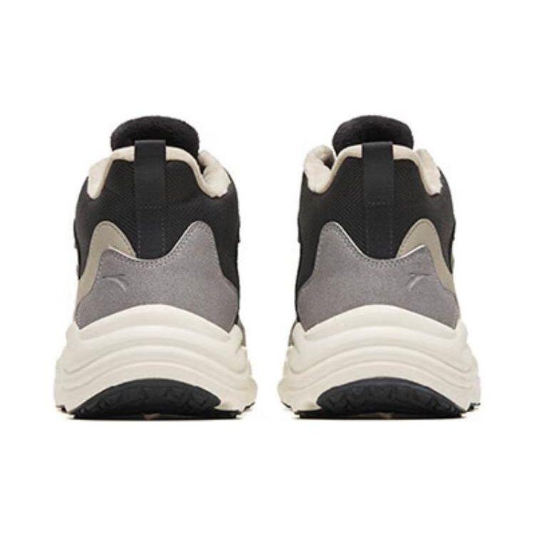 Anta Windproof Thick Sole Cold Resistant Wear Resistant Warm Low Top Casual Shoes Men Sneaker Sandstorm-Gray 912358984-2