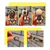 Cartoon Lightning Bear Car Keychain Pendant Bag Astronaut Key Holder Keyfob Key Chain Delicate Key Chain for Girls Couple Gifts Key Ring