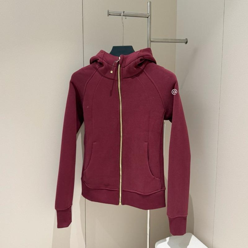 Autumn women's full zipper slim fit hooded fleece sweater casual outdoor slimming sports jacket