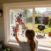 8 Sheets Patriotic Window Clings, Window Stickers Star Flower Butterfly Hanging Vine Floral Window Decals For Independence Day