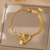 Fashion Lock Four-leaf Clover Design Ins Style High-end Jewelry Bracelet