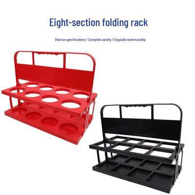 In-Stock Foldable 8-Hole Wine & Beer Rack: Portable Beverage & Water Carrier