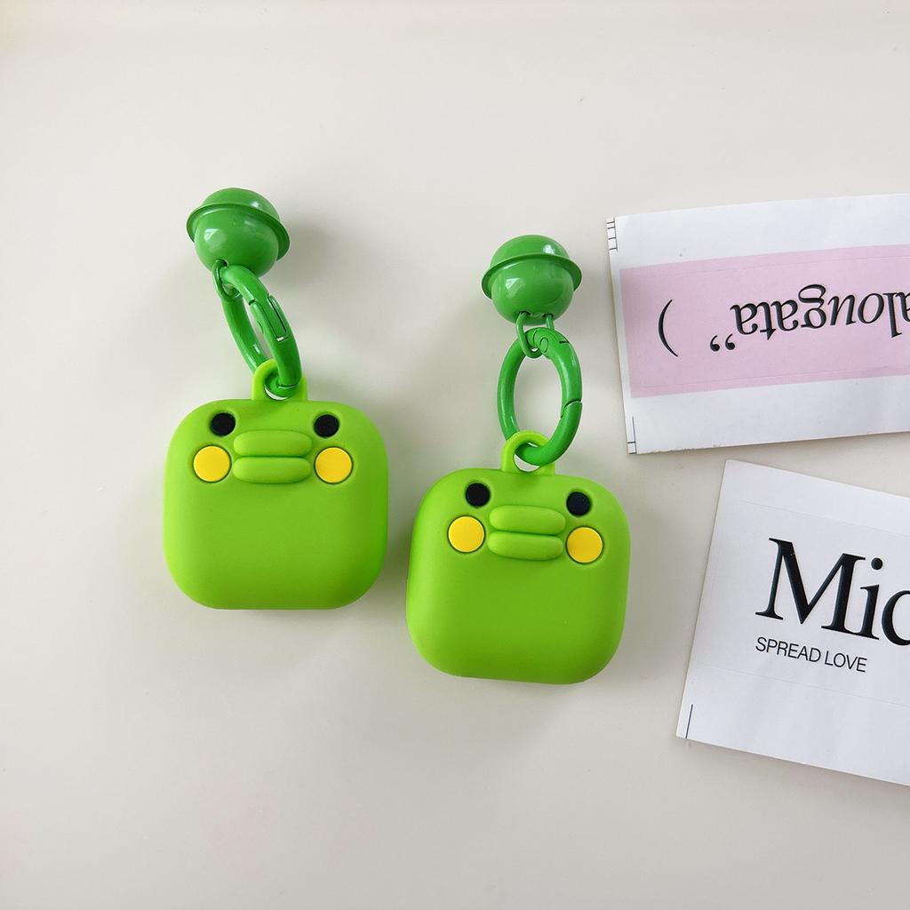 Ins 3D Cute Funny Tamagotchi Big Mouth Jar For Apple AirTag Accessories Case With Keychain Anti-Scratch Protective AirTag Cover