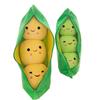 25CM Pea Pod Plush Toy Cute Cartoon Pea Plush Peasecod Stuffed Dolls Toys for Children Christmas Birthday Gift