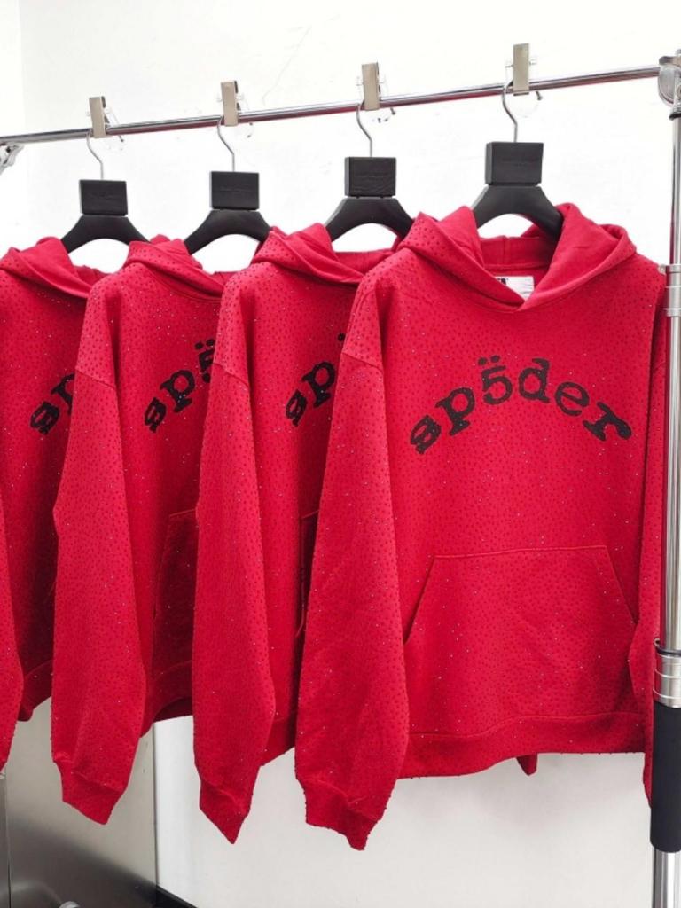 Spider Original Rhinestone Hoodie and Fleece-lined Sweatpants Set