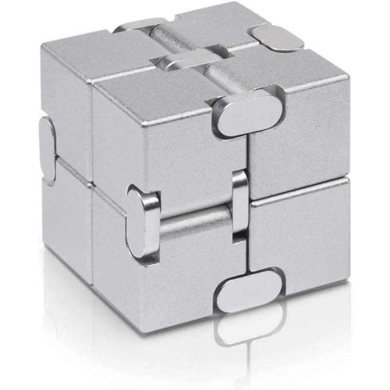 

Metal Infinity Fidget Cube for Stress and Anxiety Relief/ADHD, Fidget Finger Toys Durable Sensory Gift for Adults Teens срібний