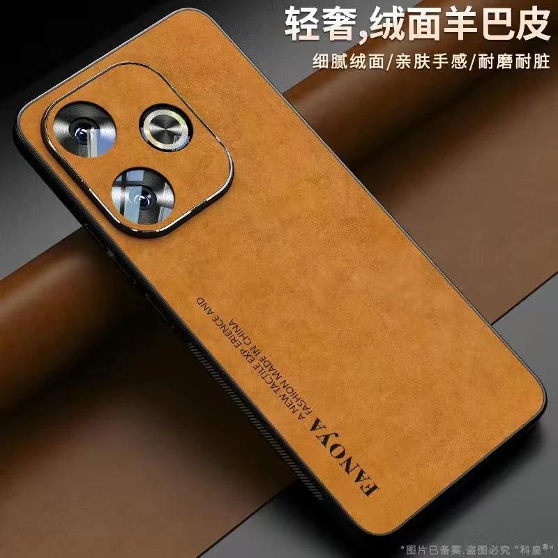 

Чехол для Realme GT 6 SE 5G Skinsheep Кожаный Матовый Задний Чехол для Realme GT6 SE Ударопрочный Бампер Полная Защита Камеры Корпус Realme GT 6