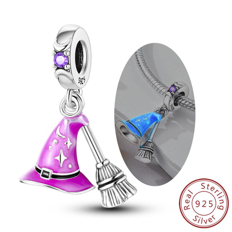 Pink Charms Original Copper Heart Bow Perfume Bottle Charms Beads Pendants Fit Bracelet Diy Women Jewelry Making