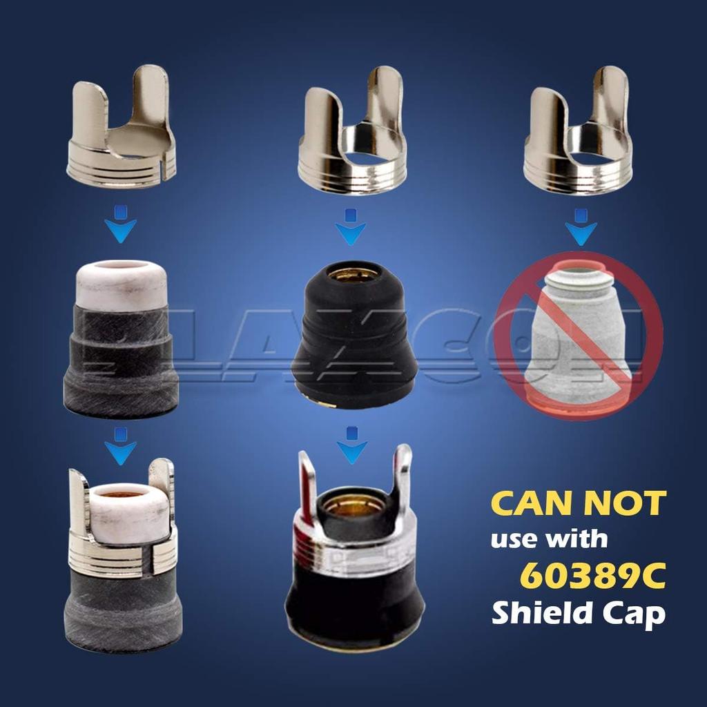 PLAXCON 2pcs PT60 IPT-60 Plasma Torch Double Pointed Spacer Guide 60432 Standoff Guide Plasma Cutting Accessories