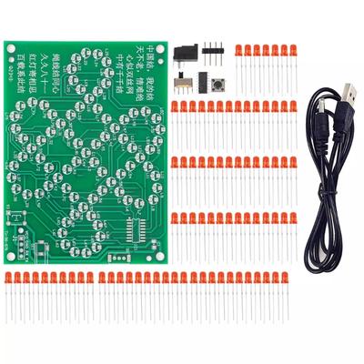 DIY LED Elektronikbausatz Chinesischer Knoten Wasserlampe Lötprojekt Übungsbauteil Schweißen für Schüler