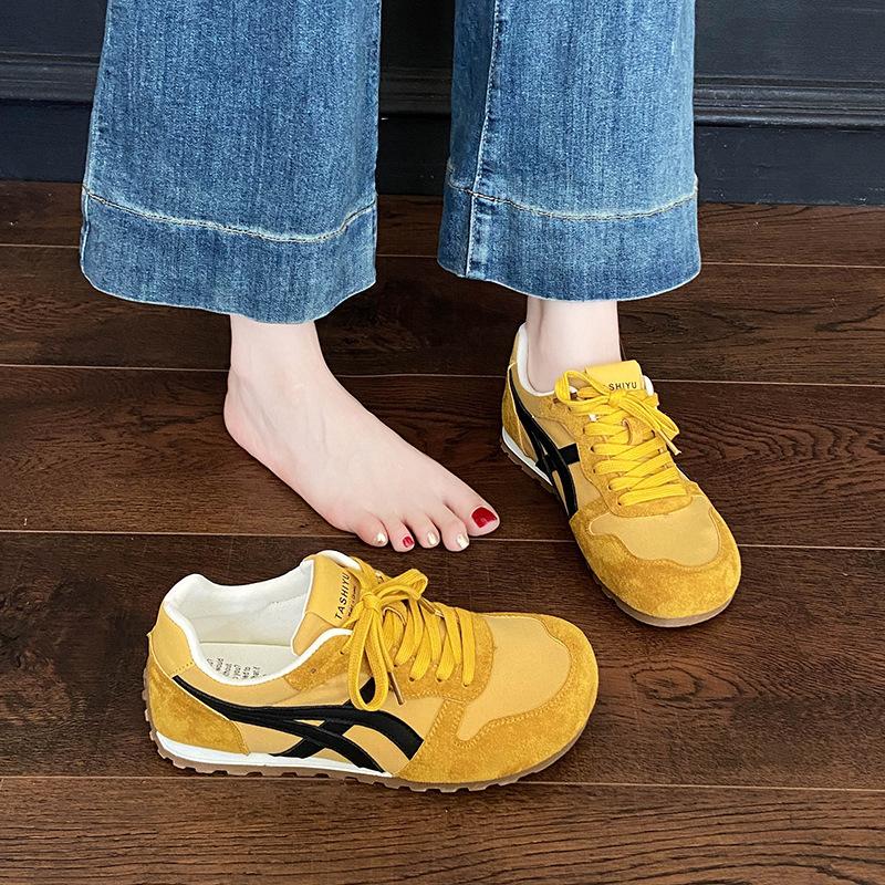 Women's Gander Training Shoes Casual Sports Shoes 2025 New Flat-bottomed 100 Summer Soft-soled Retro Atai Little White Shoes