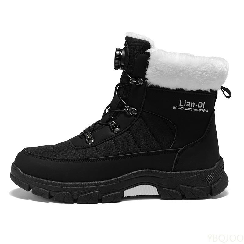 Winter neue Plüsch erhöhte dick besohlte Herrenschuhe warm modisch vielseitig Baumwollschuhe lässig bequem Schneestiefel