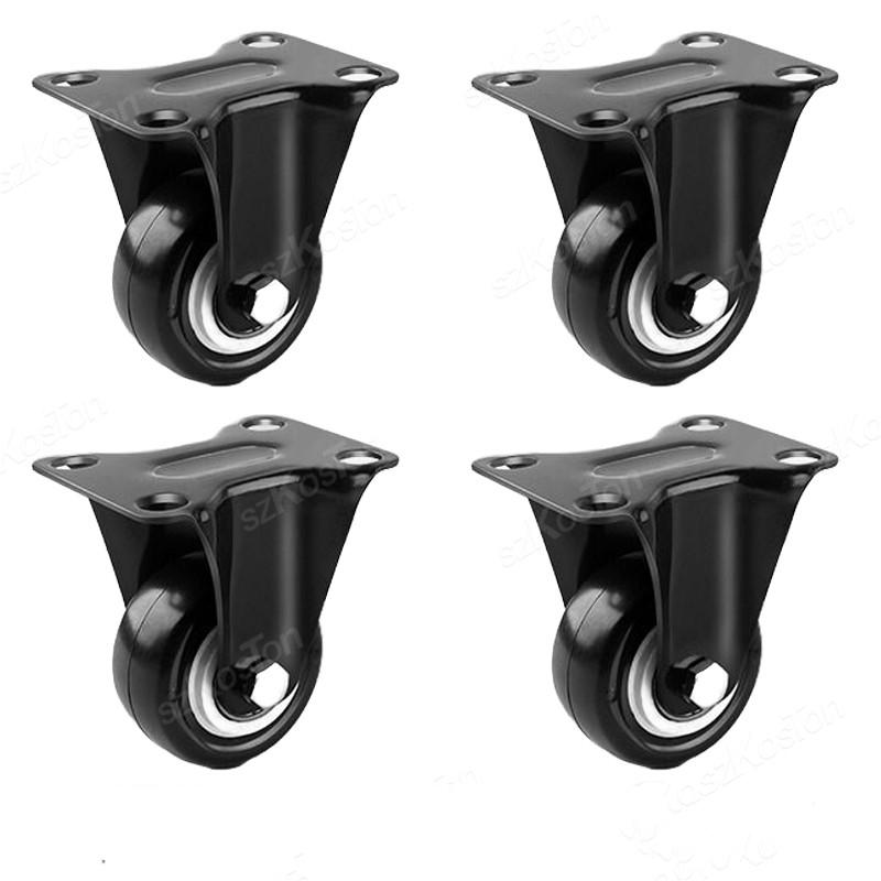 1pcs/lot Furniture Casters Wheels PP Fixed Swivel Caster Roller Wheel For Heavy Duty Platform Trolley Chair Household Accessory