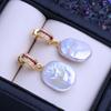 FENASY Natural Freshwater Pearl Earrings Fashion Baroque Pearl Green Drop Earrings For Women Birthday Gift Wholesale