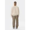 Customellow Oversized Cotton Sweatshirt Two Tone Beige Cwtaw25622orx