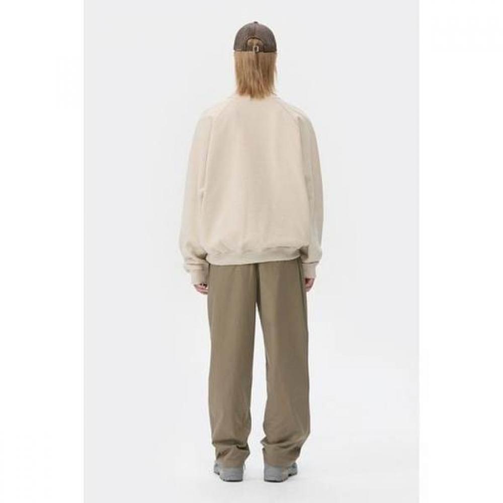 Customellow Oversized Cotton Sweatshirt Two Tone Beige Cwtaw25622orx