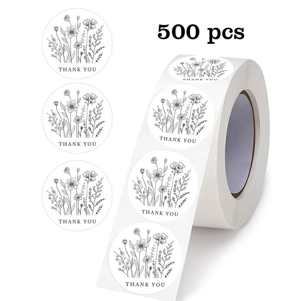 500pcs Round Thank You Stickers for Envelope Seal Labels Gift Packaging decor Birthday Party Scrapbooking Stationery Sticker