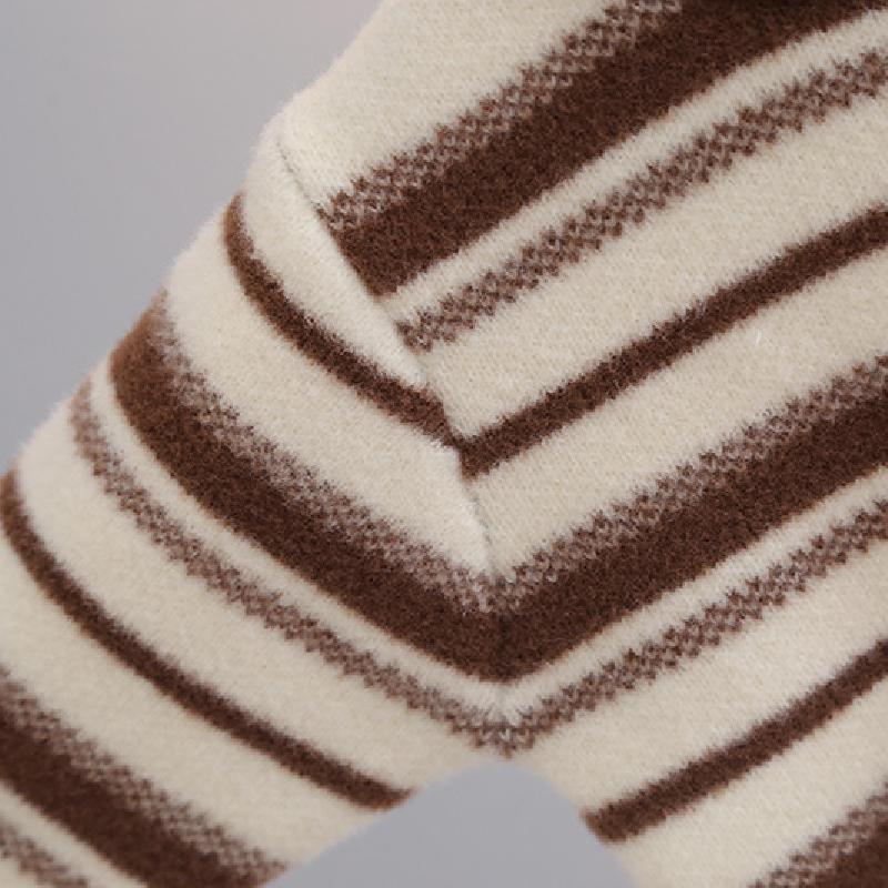 Barnkläder Pojkar Stickad Underdel Topp Barn Tröja Långärmad Casual Randig Topp för Pojke