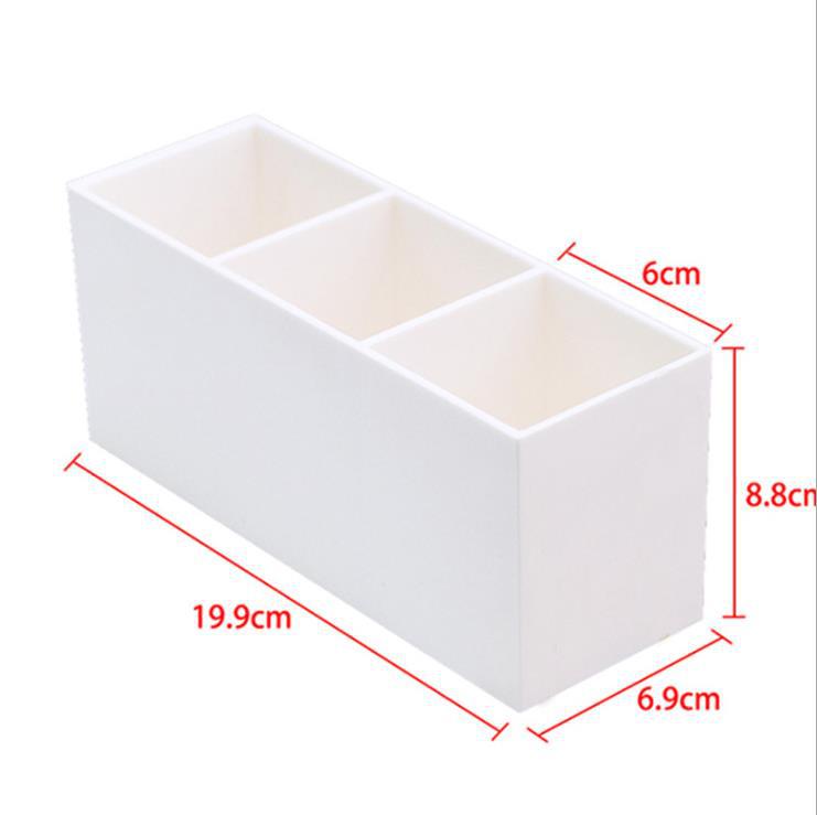 

3 отделения Органайзер для косметических кистей Настольный органайзер для кистей Настольный отсек для косметических кистей Цилиндр белый