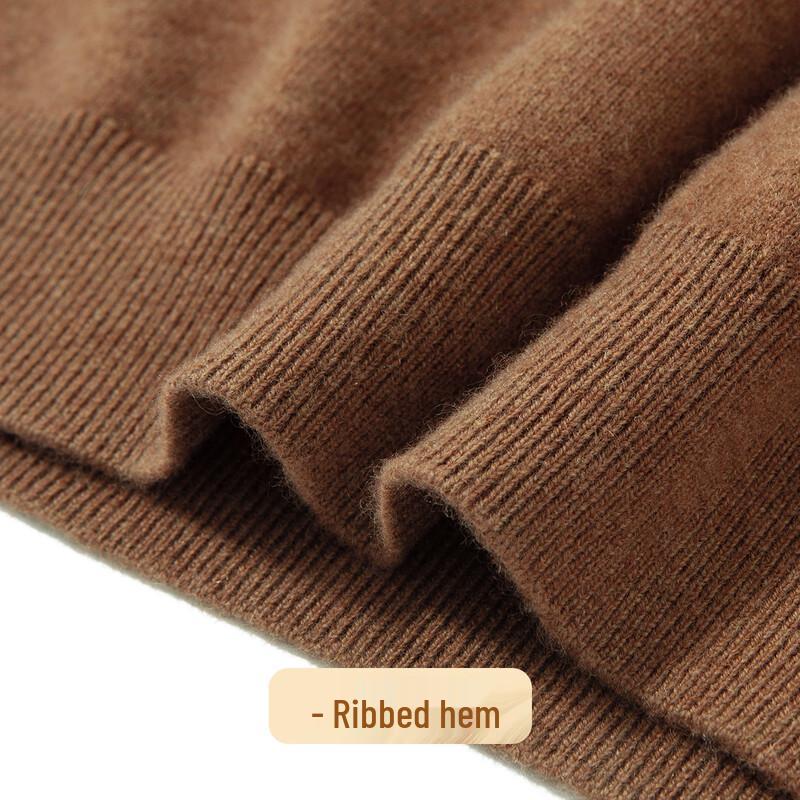 Futing Men's Cashmere & Merino Wool High-Neck Sweater