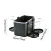 Car Armrest Storage Box Center Organizer Tissue Holder with 3 Cup Holders