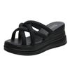 Ciabatte estive cool nuove pantofole con zeppa e plateau sandali mezzo zoccolo rialzati