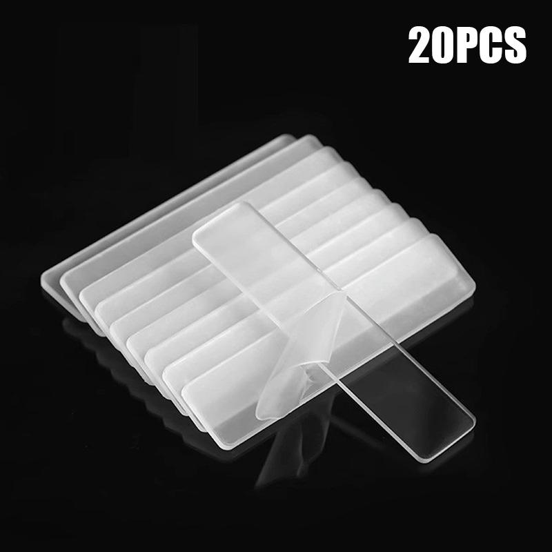 

10/20 шт. прозрачных акриловых прямоугольных полосок для нанесения анестезирующего крема для микроблейдинга, аппликаторных полосок, принадлежностей 20Pcs